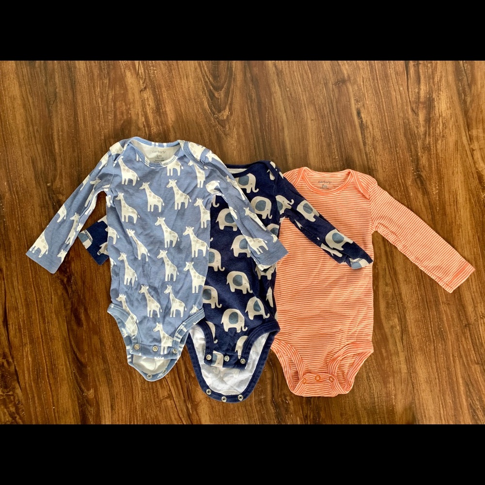 3 pack long sleeve onesie